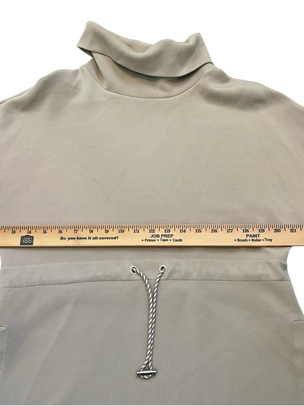 Varley Freya DoubleSoft Cinch Waist Sweatshirt M Taupe Athleisure - Picture 8 of 12